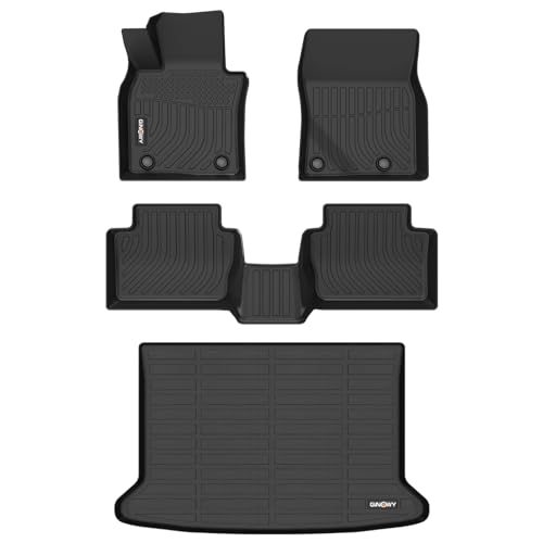 GINOWY-Floor Mats & Cargo Liner Set for 2020-2026 Mazda CX30 (Only AWD) TPE All Weather Mats Floor Liners CX-30 Waterproof Trunk Mat Car Accessories for Mazda CX30 2025 Accessories