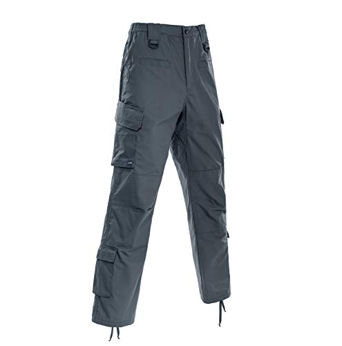 LA Police Gear Mens Water Resistant Operator Tactical Cargo Pants with Lower Leg Pockets - Navy - 38 x 32