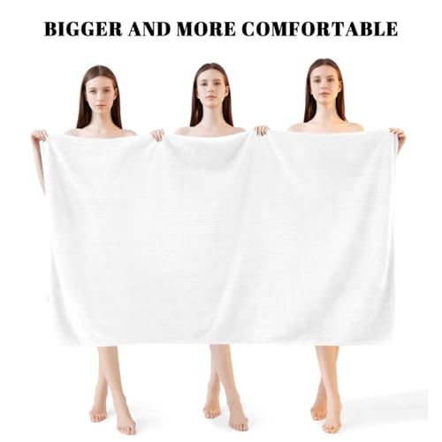Lunoku 4 Pack Bath Towels Set 35 x 70in Extra Large, Ultra Soft Microfiber - image 2