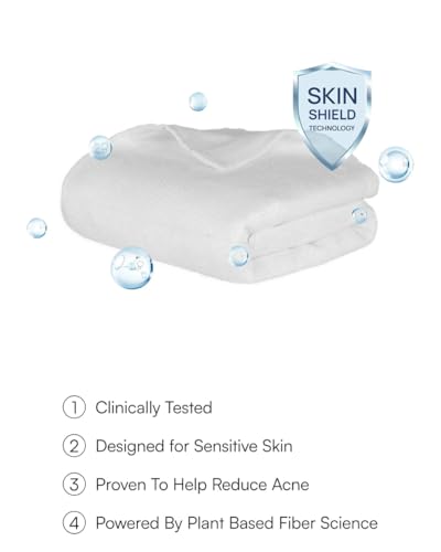 Image of Doctor Towels, World's First Banana Terry Bath Towel, 400 GSM | Dermatologist Tested for Sensitive Skin | 60 x 120 cm Towels for Bath Large Size | Clinically Tested to Help Reduce Acne - White