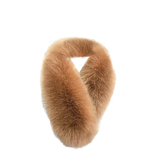 Uposao Cuello de Piel de Zorro de Imitación para Mujer, Bufanda de Invierno, Abrigo, Accesorios de Calor, Calentador de Cuello Desmontable para Chaquetas y Abrigos Con Capucha