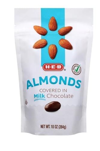 HEB Chocolate Covered Snack Candy Treats - 1 bag (Milk Chocolate Almonds 10oz)