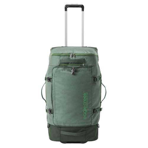 Eagle Creek Cargo Hauler XT Wheeled Duffel - Wheeled Backpack Duffel - Deployable Backpack Straps - Lockable U-Lid & Easy Access Compartment - 29" - Duck Green2