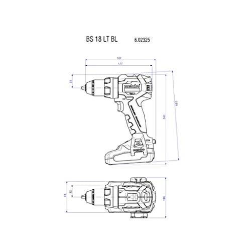 metabo bslbl+sswlt300bl taladro atornillador inalámbrico, llave de impacto inalámbrica + batería, cargador