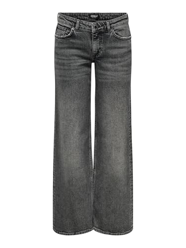 Only Jeans da Donna Wide Fit, Denim Grigio Scuro, 28W x 34L