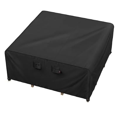 iBirdie Outdoor Patio Furniture Set Covers 126 x 126 inch Waterproof Weatherproof Square Cover, Heavy Duty 600D for Outside Dining Table and Chairs fit 125 x 123, 124 x 124