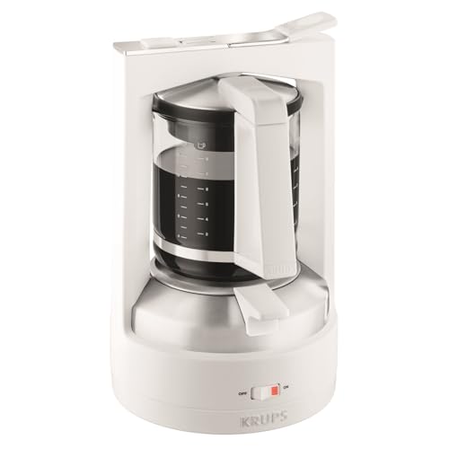 Krups Filterkaffeemaschine T8, 850 Watt, Kaffeemaschine mit automatische Abschaltung, 8-12 Tassen, 1l Wasserbehälter, beleuchteter Ein- Ausschalter, weiß, KM4682 5
