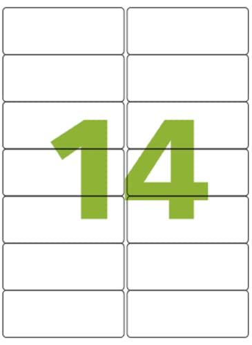 Etiqueta Adesiva A4, 99.1 mm x 38.1 mm, 100 Folhas, Colacril, CA4363, Branco, pacote de 1400