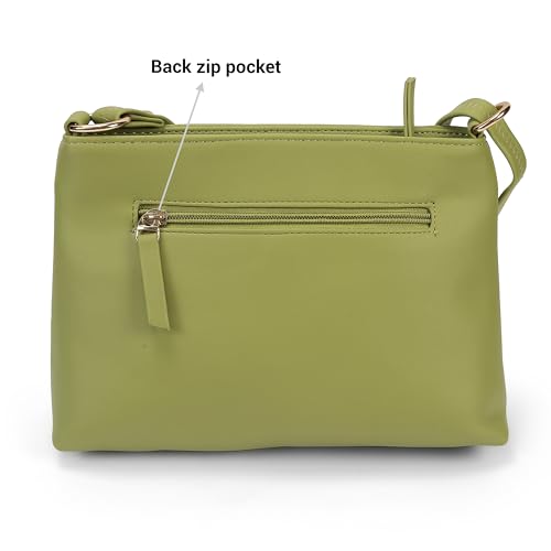 Image of Mochi Women Casual PU Soft Body Zipper closure Solid Sling Bag