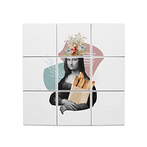 Carreaux céramique décoratifs Joconde parodie 20x20 cm