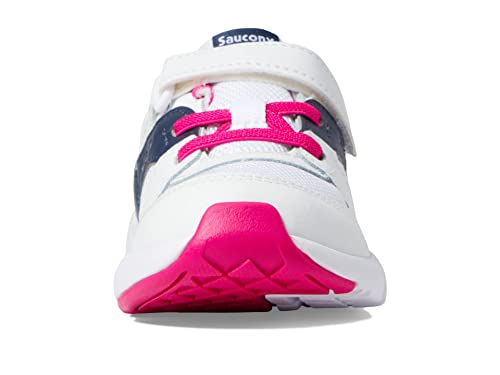 Saucony Jazz Lite 2.0 Sneaker, White/Navy/Pink, 5 Wide US Unisex Little_Kid - image 6