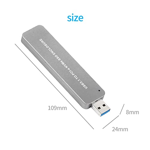 Caja externa USB3.1 a PCI-E para SSD NVME M.2 Tipo A miniatura 5