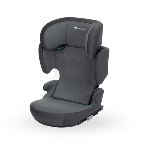 Bebeconfort Road Fix i-Size, Seggiolino Auto 15-36 kg, 3,5-12 anni (100-150 cm), Seggiolino Auto Isofix Pieghevole e Portatile da Viaggio, Leggero 4.4 kg, 14 Posizioni Poggiatesta, Tinted Graphite