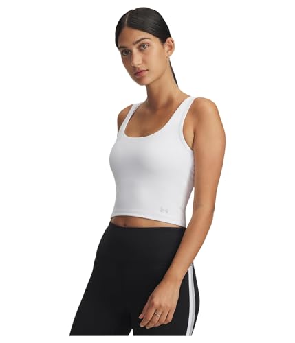 Under Armour Women's Motion Tank Top, (100) White / / Halo Gray, Medium