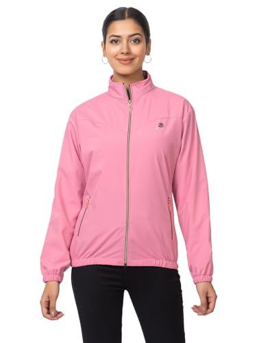 Image of Minter Full Sleeve Regular Fit Stylish Zippered with Pockets Solid Windcheater for Women