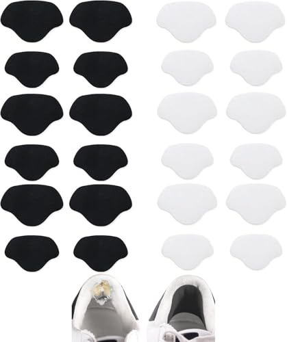 SHSHbuy Coussinets Réparation Talon,12 Paires Réparation de Talon de Chaussure Patch,Patchs de Réparation de Baskets,Coussinets Inserts de Talons,Autocollants à Talons Patchs Talon Auto-Adhésif