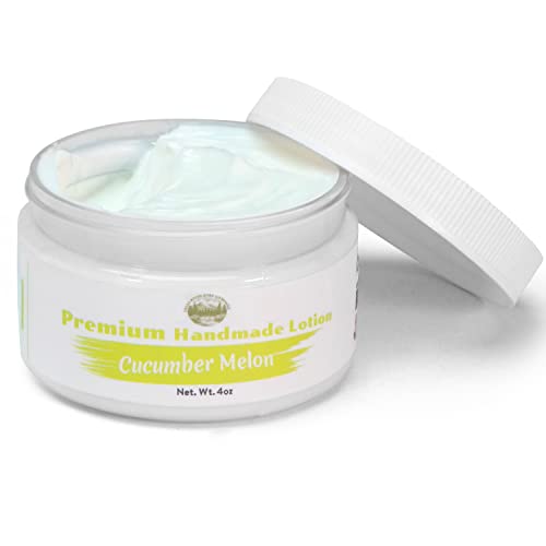 360Feel Cucumber Melon Body Lotion - Moisturizing Coconut & Olive Oil - Non-Greasy Formula - Gentle For Sensitive Skin - Infused With Essential Oils - Everyday Use Cream - 4 Fl Oz #TOP22