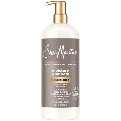 SheaMoisture Conditioner, Moisture & Smooth for Wavy, Curly Hair Strengthening & Frizz Control, 34