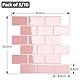 Yoillione Upgrade Dickere 3d Fliesenaufkleber Aufkleber für Bad Küche, Klebefliesen Vinyl Fliesen Selbstklebend Fliesenfolie, Weiß PVC Metro Fliesen Selbstklebend (10, Rosa)