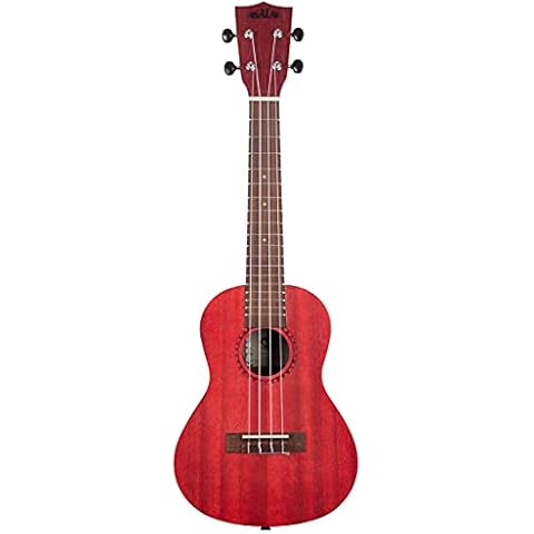 Kala Brand Music Co. Watercolor Meranti Collection, 4-String Ukulele, Right, RED (KA-MRT-RED-C) Cover