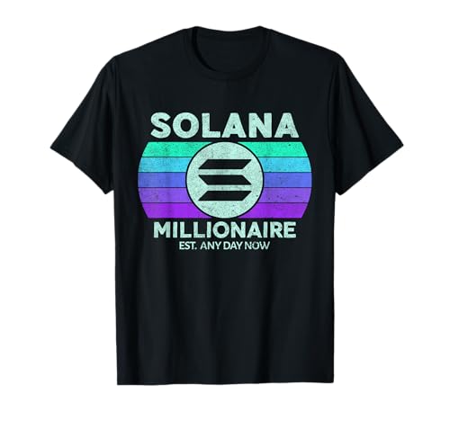 Retro Solana Millionaire Est Any Day | Vintage Solana Crypto T-Shirt