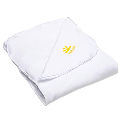 Image of Nozone Baby Blanket, Sun Protective, Soft Rayon from Bamboo, UPF 50+ in White