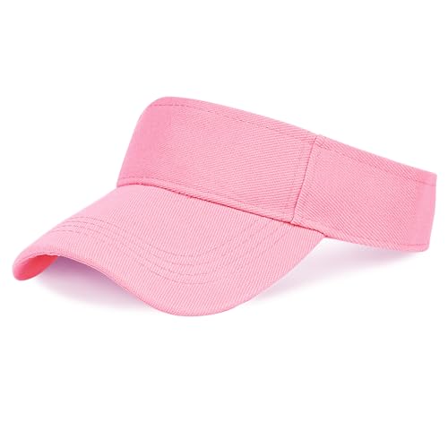 Marrywindix 1 Piece of Pink Sport Wear Athletic Visor Sun Sports Visor Hat Visor Adjustable Cap for Women and Men (One Size)