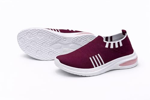 Image of Women's Slip-On Walking Shoes | Lightweight Mesh Casual Sneakers | Comfortable Cushioned Sole Travel Shoes
