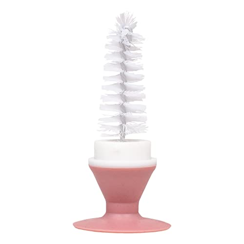 Escova Mamadeira Silicone Rosa