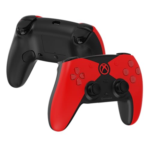 Image of Hyperkin The Competitor Wired Controller for XBOX Series X|S, XBOX One & PC with Hall Effect Joysticks & Impulse Triggers, Symmetrical Layout & Precision D-Pad - Officially Licensed XBOX - Widow Edition Red (Red)