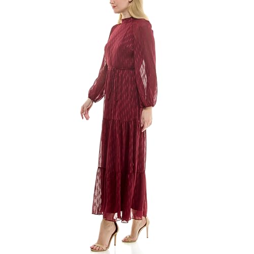Image of Maison Tara Women's Printed Long Sleeve Maxi Dress