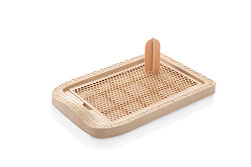 Grille potty pad pour chiot avec plateau de toilette anti-fuite