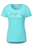 Unifarbe Cecil Damen T-Shirt mit Motiv Water Ballet Blue XXL