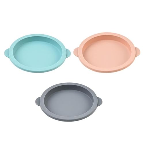 WeddHuis 3 Pièces Moules en Silicone pour Friteuse à Air, Moules Ronds Antiadhésifs et Résistants à la Chaleur, Moules à Burger Buns, Pancakes et Crêpes...