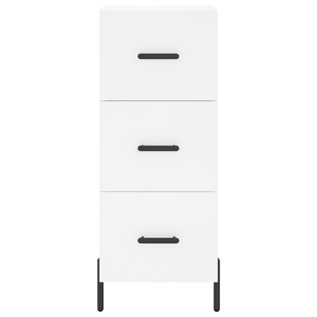 71-Inch White Tall Cabinet with Doors and Metal Legs | Measures 13.6x13.4x70.9 inches; engineered wood frame offers slim vertical storage for living rooms and hallways.
