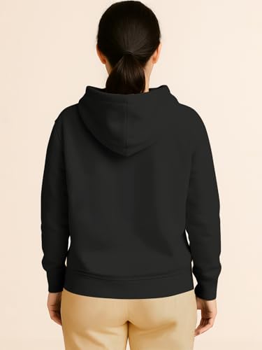 Image of HELLCAT Trendy Cotton Blend Hoodie for Women | Stylish Winter Hooded Sweatshirt for Women