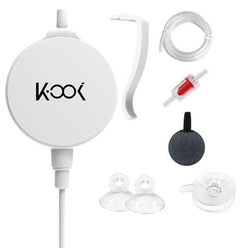 Image of All-in-1 Aquarium Air Pump Kit, 1.3 Watt for 1-15 Gallon Quiet Air Pump for Aquarium Fish Tank (White)