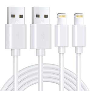 2Pack 1.8M iPhone Charger Cable [Apple MFi Certified] Lightning to USB Cable Lead 6 Foot, 2.4A Fast Charging Cable for…