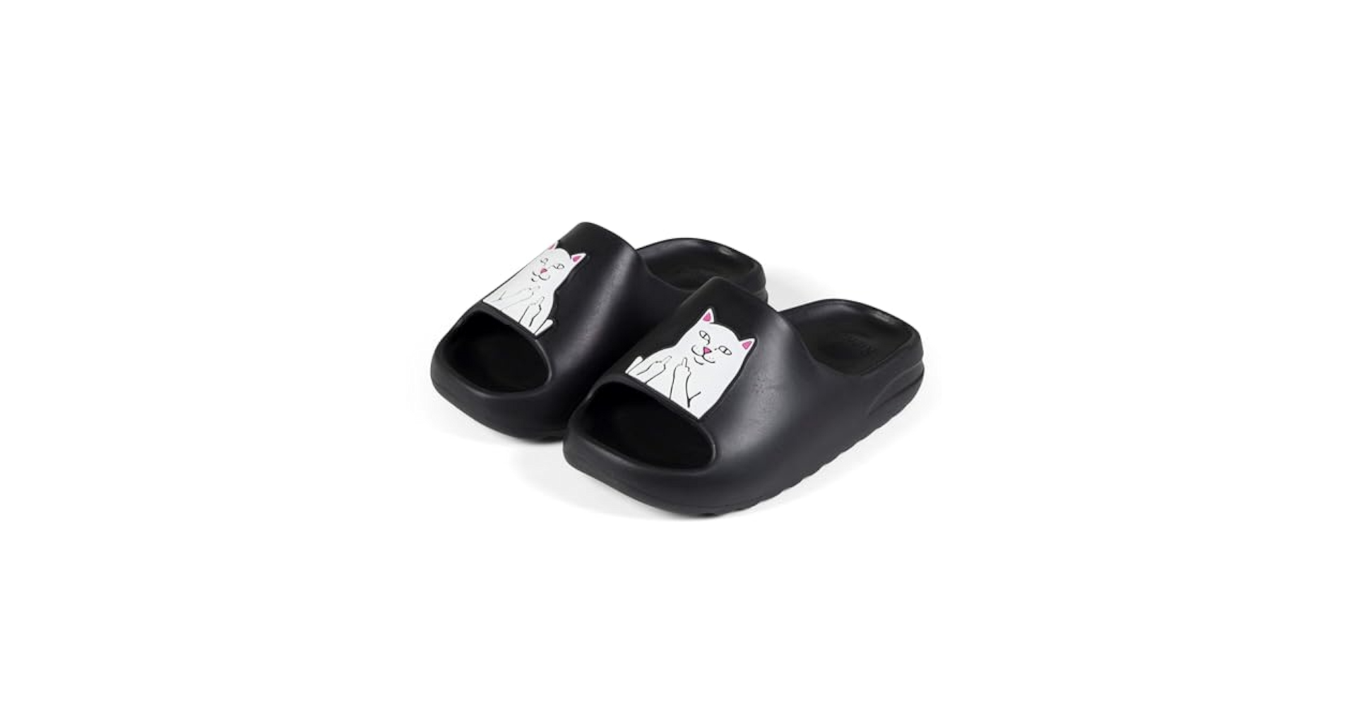 Amazon.com | RIPNDIP Lord Nermal Cloud Slides (Black) | Slippers