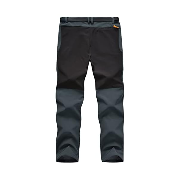 JHMORP Men's Snow Ski Pants Waterproof Softshell Insulated Fleece Lined Winter Work Fishing Outdoor Hiking Pants with Belt (Cool Gray,CA L) - Image 3