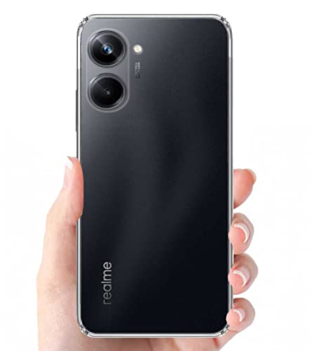 Image of Transparent Soft Silicone TPU Flexible Back Cover Compatible with Realme 10 Pro 5G