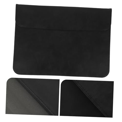 Estuche protector de computadora DOITOOL acabado cuero negro elegante 6