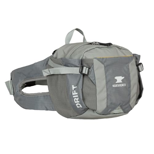 New Mountainsmith Drift Lumbar Small Waist pack Running Hiking Cycling Travel and Outdoor Sport Activities with Dual Water Bottle Pockets Moon Mist Grey