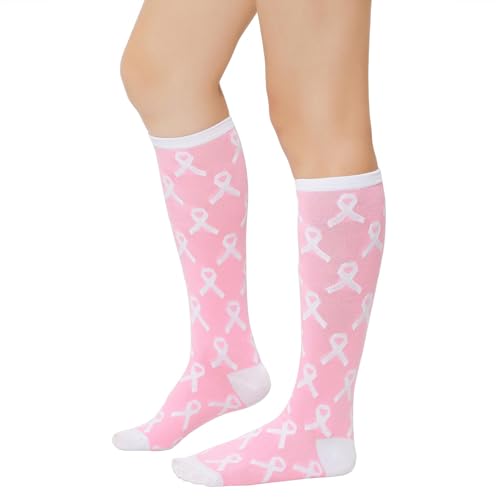 Image of American Trends Women's Knee High Socks, Novelty Holiday Printed Tall Tube Socks, Casual & Party Athletic Sports Stockings