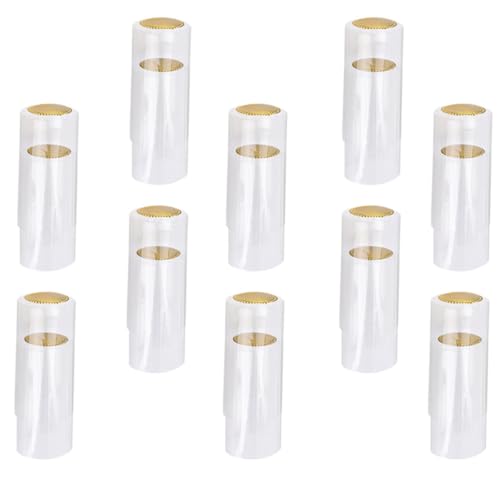 VALICLUD Films de Scellage pour Bouteilles de Vin 30 Mm, Capsules Thermorétractables Transparentes, Lot de 50 Pièces, Accessoires pour Cave à Vin, Bouchons Étanches pour Mise en Bouteille