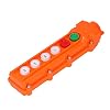 Crane Pendant Button Switch, Waterproof Hoist Remote Control Station with Up-Down Push Button SwitchCOB-62A 220V/500V Industrial Crane Control