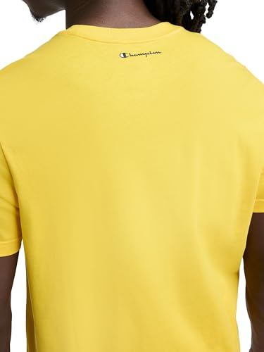 Image of Champion Men's Graphic Short Sleeve T-Shirt, Standard Fit, Classic Script Logo, Midweight 100% Cotton