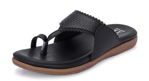 Image of Karaddi Women's Flats Heel | Back Open Fashion Sandals for Ladies Kolhapui Chappal | Stylish Thong Sandal