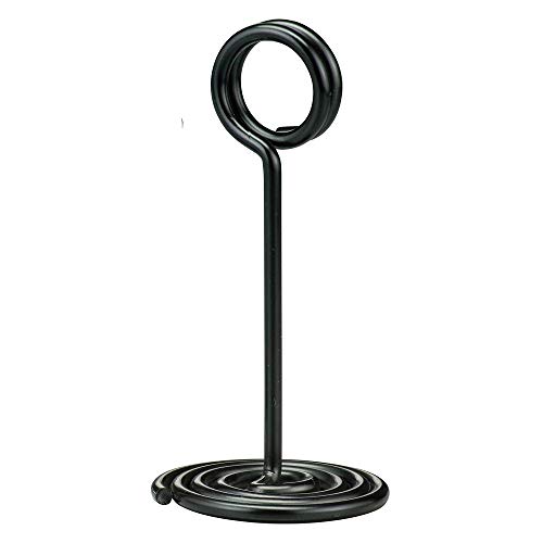 Image of NSB4 American Metalcraft NSB6 Swirl Base Number Stand, Black 4 inch H 1