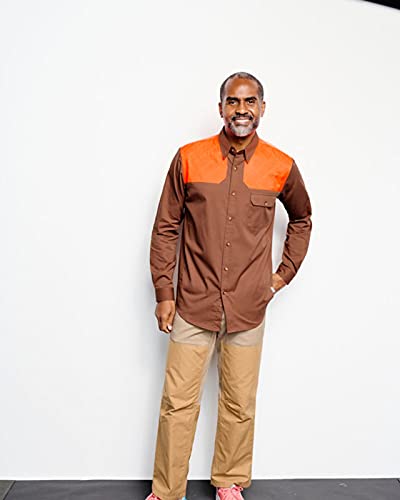 Orvis Men’s Midweight Shooting Shirt - Mens Button Down Long Sleeve Shirts with Ambidextrous Quilted Shooting Patches4